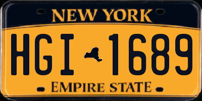 NY license plate HGI1689
