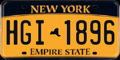 NY license plate HGI1896
