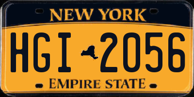 NY license plate HGI2056