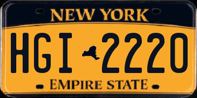 NY license plate HGI2220