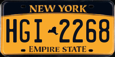 NY license plate HGI2268