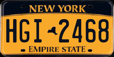 NY license plate HGI2468