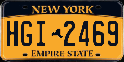 NY license plate HGI2469