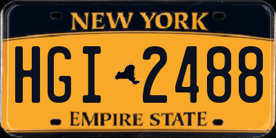 NY license plate HGI2488
