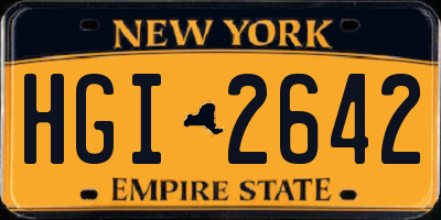 NY license plate HGI2642