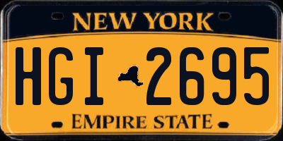 NY license plate HGI2695