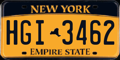 NY license plate HGI3462