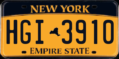 NY license plate HGI3910