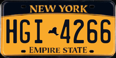 NY license plate HGI4266
