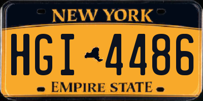 NY license plate HGI4486