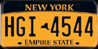NY license plate HGI4544
