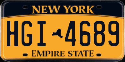 NY license plate HGI4689