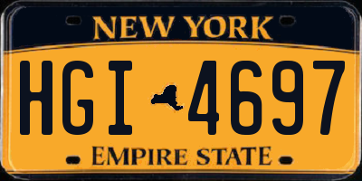 NY license plate HGI4697