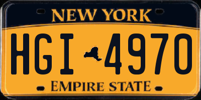 NY license plate HGI4970