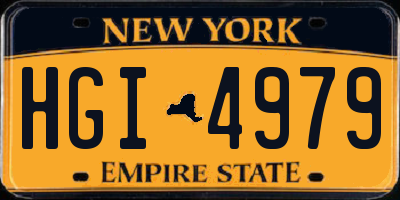 NY license plate HGI4979