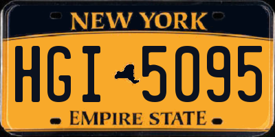 NY license plate HGI5095
