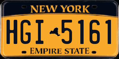 NY license plate HGI5161