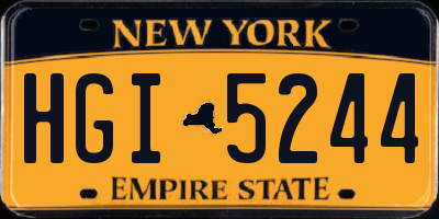 NY license plate HGI5244