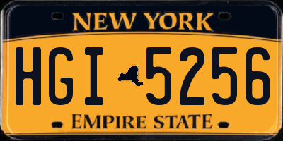 NY license plate HGI5256