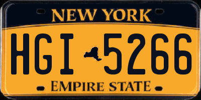 NY license plate HGI5266