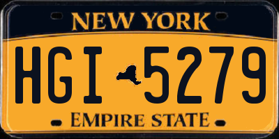 NY license plate HGI5279