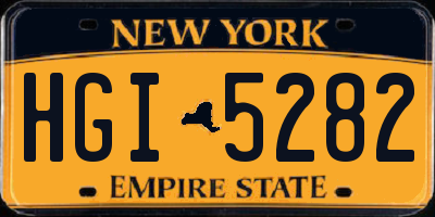 NY license plate HGI5282