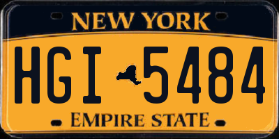 NY license plate HGI5484