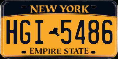 NY license plate HGI5486