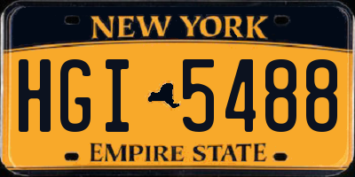 NY license plate HGI5488