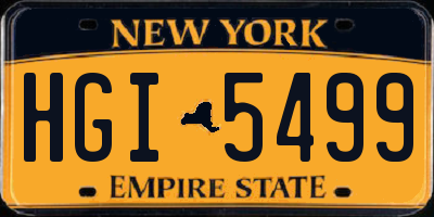 NY license plate HGI5499