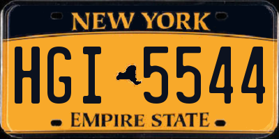 NY license plate HGI5544