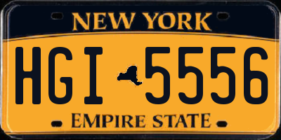 NY license plate HGI5556