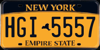 NY license plate HGI5557
