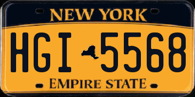 NY license plate HGI5568