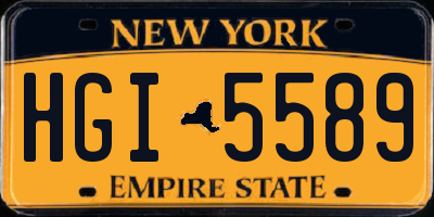 NY license plate HGI5589