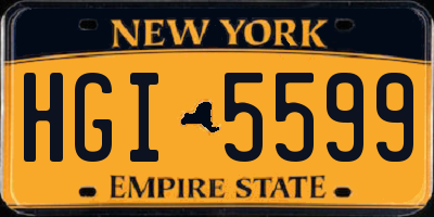 NY license plate HGI5599