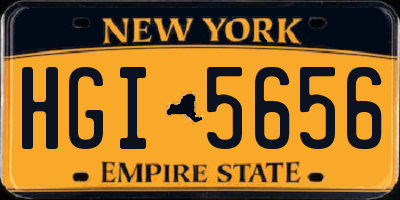 NY license plate HGI5656