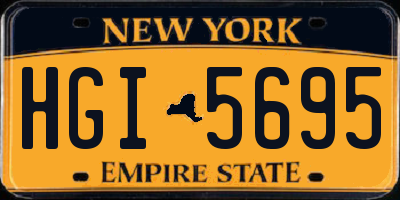 NY license plate HGI5695