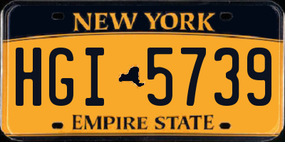 NY license plate HGI5739