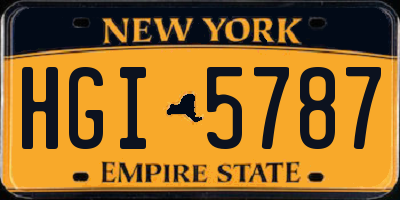 NY license plate HGI5787
