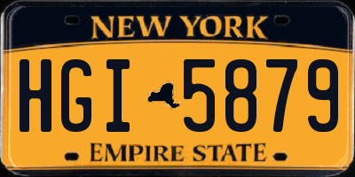 NY license plate HGI5879