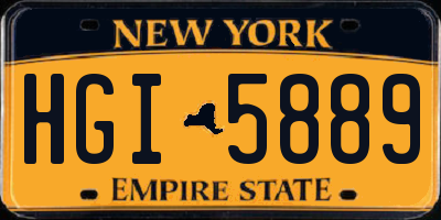 NY license plate HGI5889