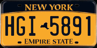 NY license plate HGI5891