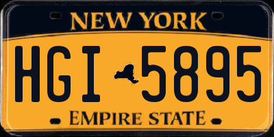 NY license plate HGI5895