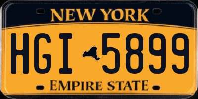 NY license plate HGI5899