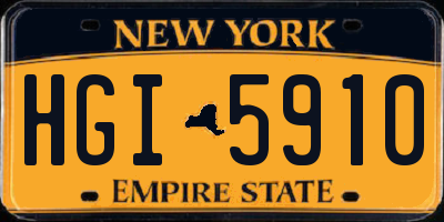 NY license plate HGI5910