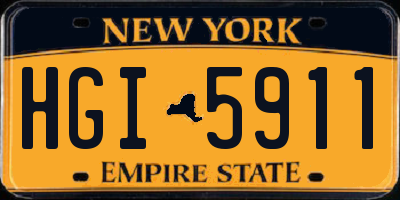 NY license plate HGI5911