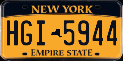 NY license plate HGI5944