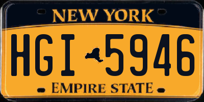 NY license plate HGI5946