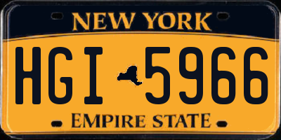 NY license plate HGI5966